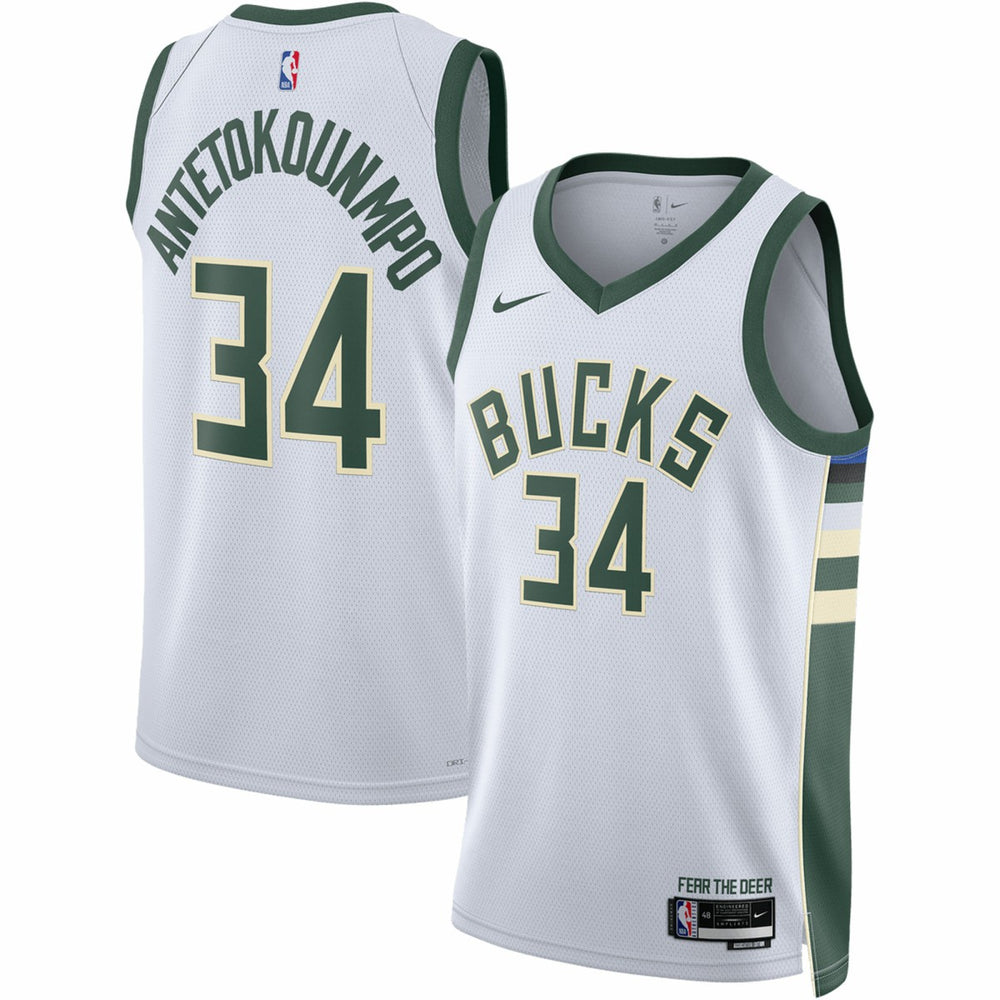 Giannis Antetokounmpo Milwaukee Bucks Unisex Swingman Jersey Association Edition White | Nike Near Me