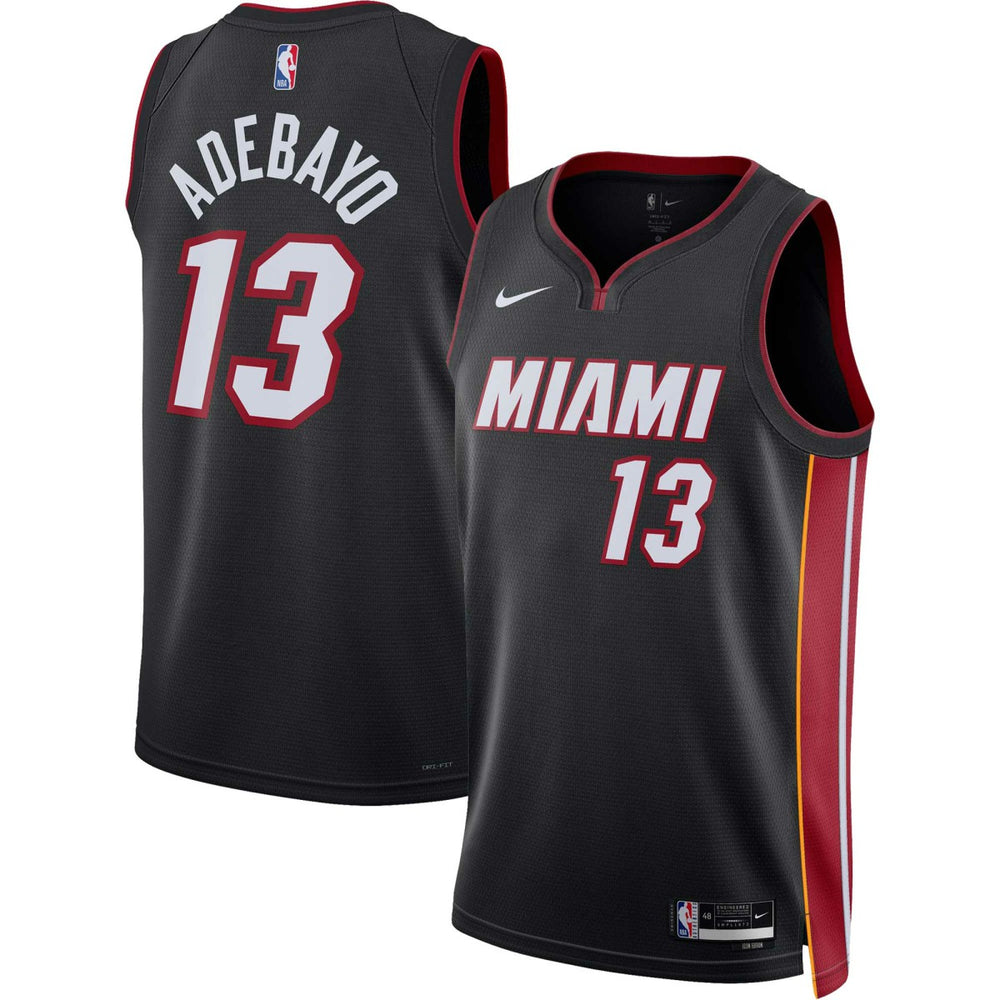 Bam Adebayo Miami Heat Unisex Swingman Jersey Icon Edition Black | Nike US