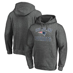 New England Patriots Victory Arch Team Fitted Pullover Hoodie Charcoal