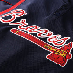 Chipper Jones Atlanta Braves Mitchell & Ness Authentic Batting Practice Jersey - Navy - Mitchell & Ness Online