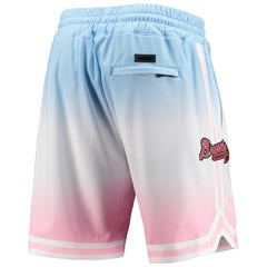 Atlanta Braves Pro Standard Team Logo Pro Ombre Shorts - Blue/Pink - MLB Sale