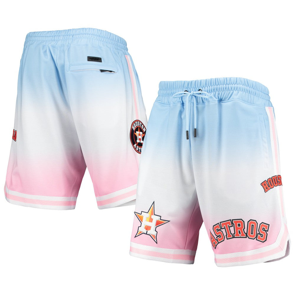 Houston Astros Pro Standard Team Logo Pro Ombre Shorts - Blue/Pink - MLB Discount