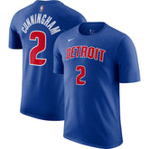 Cade Cunningham Detroit Pistons Icon 2022/23 Name & Number T-Shirt for sale Blue | Nike discount