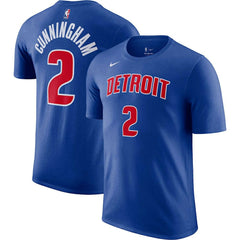 Cade Cunningham Detroit Pistons Icon 2022/23 Name & Number T-Shirt for sale Blue | Nike discount