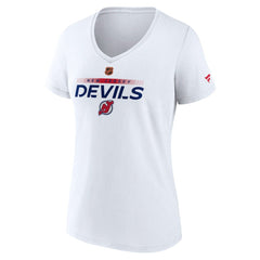 New Jersey Devils Fanatics Women's Special Edition V-Neck T-Shirt - White - NHL 4660153