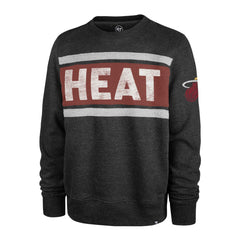 Miami Heat '47 Tribeca Emerson Pullover Sweatshirt Heather Black | 47 brand for sale