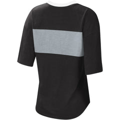 Chicago White Sox Touch Women's Lead Off Notch Neck T-Shirt - Black/Silver - MLB Lifestyle