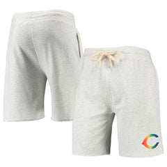 Cincinnati Reds Concepts Sport Mainstream Logo Terry Tri-Blend Shorts - Oatmeal - MLB Online