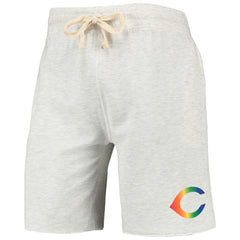 Cincinnati Reds Concepts Sport Mainstream Logo Terry Tri-Blend Shorts - Oatmeal - MLB Online