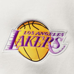 Los Angeles Lakers Hardwood Classics Fusion 2.0 Colorblock Pullover Hoodie Purple | Mitchell & Ness US