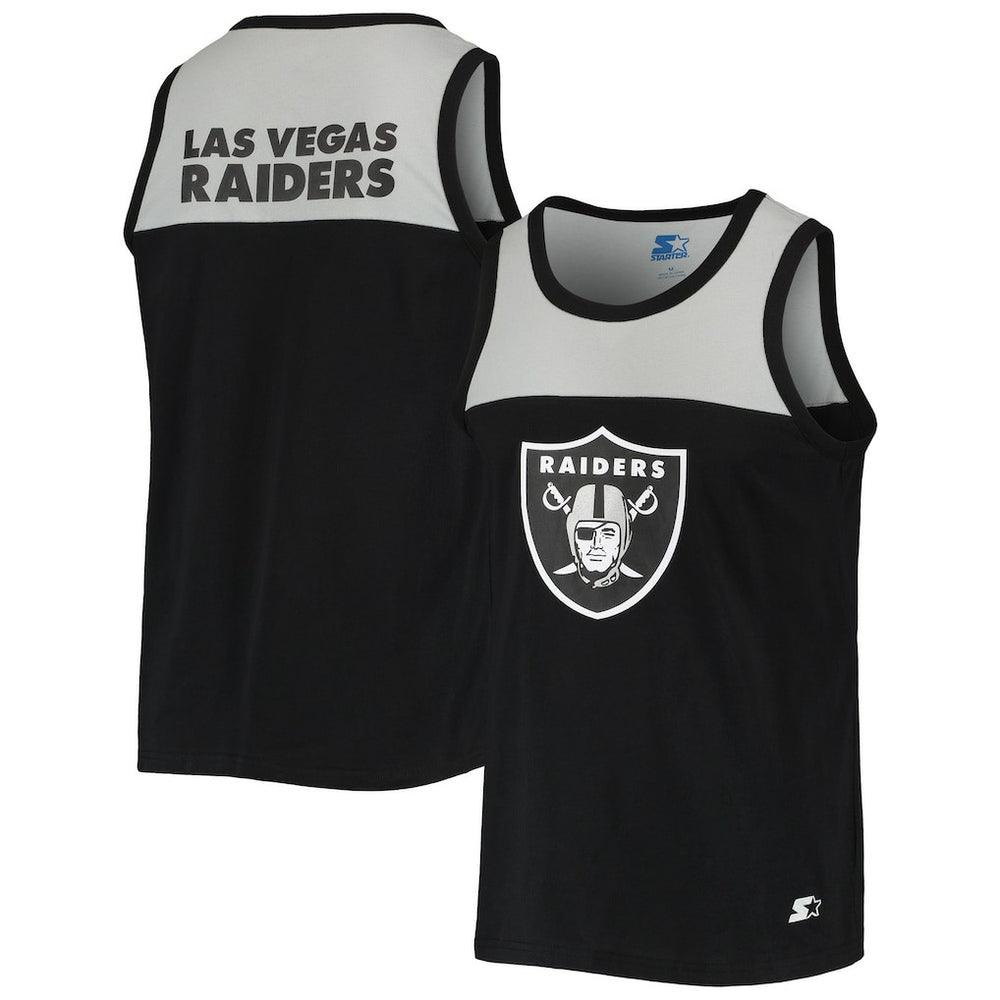 Las Vegas Raiders Starter Team Touchdown Fashion Tank Top Black/Silver