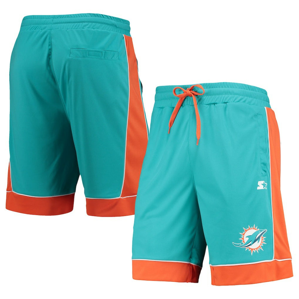 Miami Dolphins Starter Fan Favorite Fashion Shorts Aqua/Orange