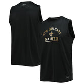 New Orleans Saints MSX by Michael Strahan Rebound Tank Top Black