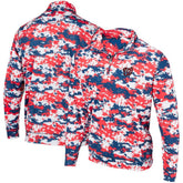 Washington Nationals Digital Camo Performance Quarter-Zip Pullover Jacket - Red - MLB Lifestyle