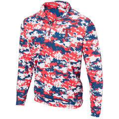 Texas Rangers Digital Camo Performance Quarter-Zip Pullover Jacket - Red - MLB Discount