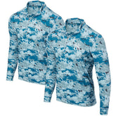 New York Yankees Digital Camo Performance Quarter-Zip Pullover Jacket - Blue - MLB Discount