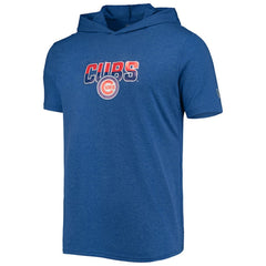 Chicago Cubs New Era Hoodie T-Shirt - Heathered Royal - New Era Sale