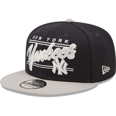 New York Yankees New Era Team Script 9FIFTY Adjustable Snapback Hat - Navy/Gray - New Era on Sale