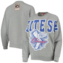 Chicago White Sox Mitchell & Ness Women's Cooperstown Collection Logo Lightweight Pullover Sweatshirt - Heathered Gray - Mitchell & Ness Sale