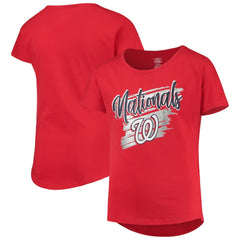 Washington Nationals Girls Youth Dream Scoop-Neck T-Shirt - Red - MLB Sale
