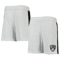 Brooklyn Nets Youth Wingback Shorts Heathered Gray