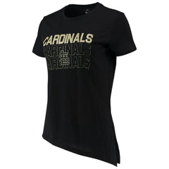 St. Louis Cardinals Levelwear Women's Birch Delta Asymmetrical T-Shirt - Black - MLB on Sale