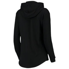 Washington Nationals Levelwear Women's Vivid Scuba Neck Pullover Hoodie - Black - MLB Lifestyle