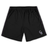 Colorado Rockies Big & Tall Mesh Shorts - Black - MLB Lifestyle