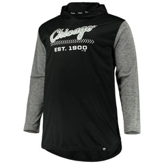 Chicago White Sox Big & Tall Wordmark Club Pullover Hoodie - Black/Heathered Gray - MLB Sale