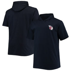 Cleveland Guardians Big & Tall Jersey Short Sleeve Pullover Hoodie T-Shirt - Navy - MLB Lifestyle