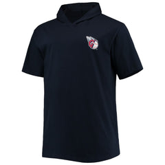 Cleveland Guardians Big & Tall Jersey Short Sleeve Pullover Hoodie T-Shirt - Navy - MLB Lifestyle