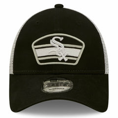 Chicago White Sox New Era Logo Patch 9FORTY Trucker Snapback Hat - Black/White - New Era Sale