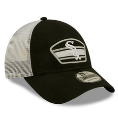 Chicago White Sox New Era Logo Patch 9FORTY Trucker Snapback Hat - Black/White - New Era Sale