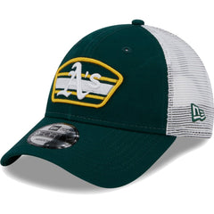 Athletics New Era Logo Patch 9FORTY Trucker Snapback Hat - Green/White - New Era Lifestyle
