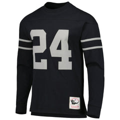 Mitchell & Ness Charles Woodson Oakland Raiders Retired Player Name & Number Long Sleeve Top Black