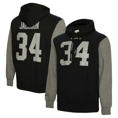 Mitchell & Ness Bo Jackson Las Vegas Raiders Retired Player Name & Number Pullover Hoodie Black