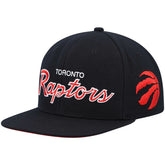 Toronto Raptors Hardwood Classics Script 2.0 Snapback Hat Black | Mitchell & Ness outlet