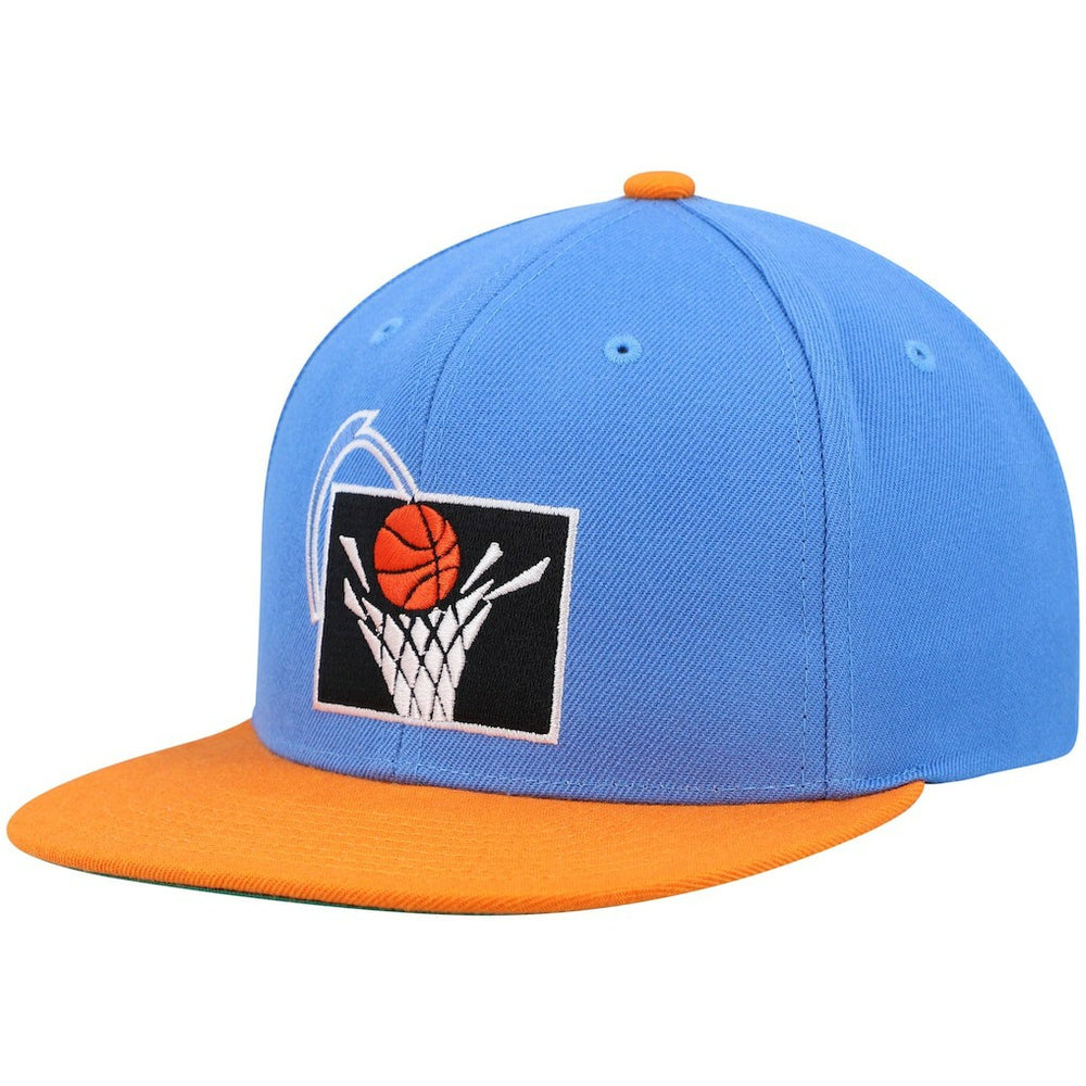 Cleveland Cavaliers Hardwood Classics Team Two-Tone 2.0 Snapback Hat for sale Blue/Orange | Mitchell & Ness