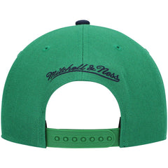 Dallas Mavericks Hardwood Classics Team Two-Tone 2.0 Snapback Hat for sale Green/Navy | Mitchell & Ness outlet