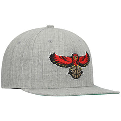 Atlanta Hawks Hardwood Classics Team 2.0 Snapback Hat Heathered Gray | Mitchell & Ness Lifestyle