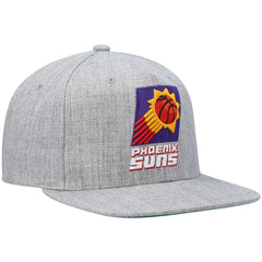 Phoenix Suns Hardwood Classics Team 2.0 Snapback Hat Heathered Gray | Mitchell & Ness Lifestyle