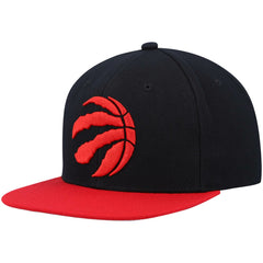 Toronto Raptors Team Two-Tone 2.0 Snapback Hat Black/Red | Mitchell & Ness discount