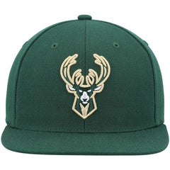 Milwaukee Bucks Ground 2.0 Snapback Hat Hunter Green | Mitchell & Ness US