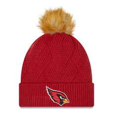 Arizona Cardinals New Era Women's Snowy Cuffed Knit Hat with Pom Cardinal