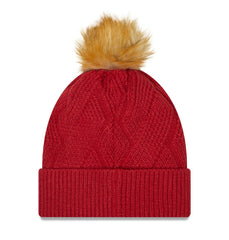 Arizona Cardinals New Era Women's Snowy Cuffed Knit Hat with Pom Cardinal