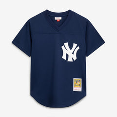 Rickey Henderson New York Yankees Mitchell & Ness Cooperstown Collection Mesh Batting Practice Button-Up Jersey - Navy - Mitchell & Ness Sale