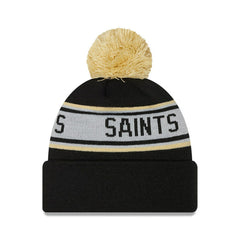 New Orleans Saints New Era Preschool Repeat Cuffed Knit Hat with Pom Black