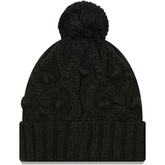 Pittsburgh Steelers New Era Girls Youth Toasty Cuffed Knit Hat with Pom Black
