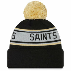 New Orleans Saints New Era Youth Repeat Cuffed Knit Hat with Pom Black