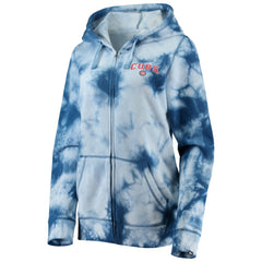 Chicago Cubs New Era Women's Tie-Dye Full-Zip Hoodie - Royal - New Era Discount